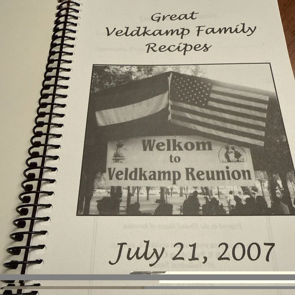 Veldkamp Family Cookbook 1884-2007 Spiral Bound Recipes Iowa Dutch